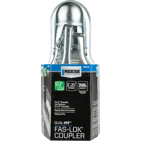 Reese Towpower Dual-Fit Fas-Lok 2 In. Ball Class II Trailer Coupler 7004720